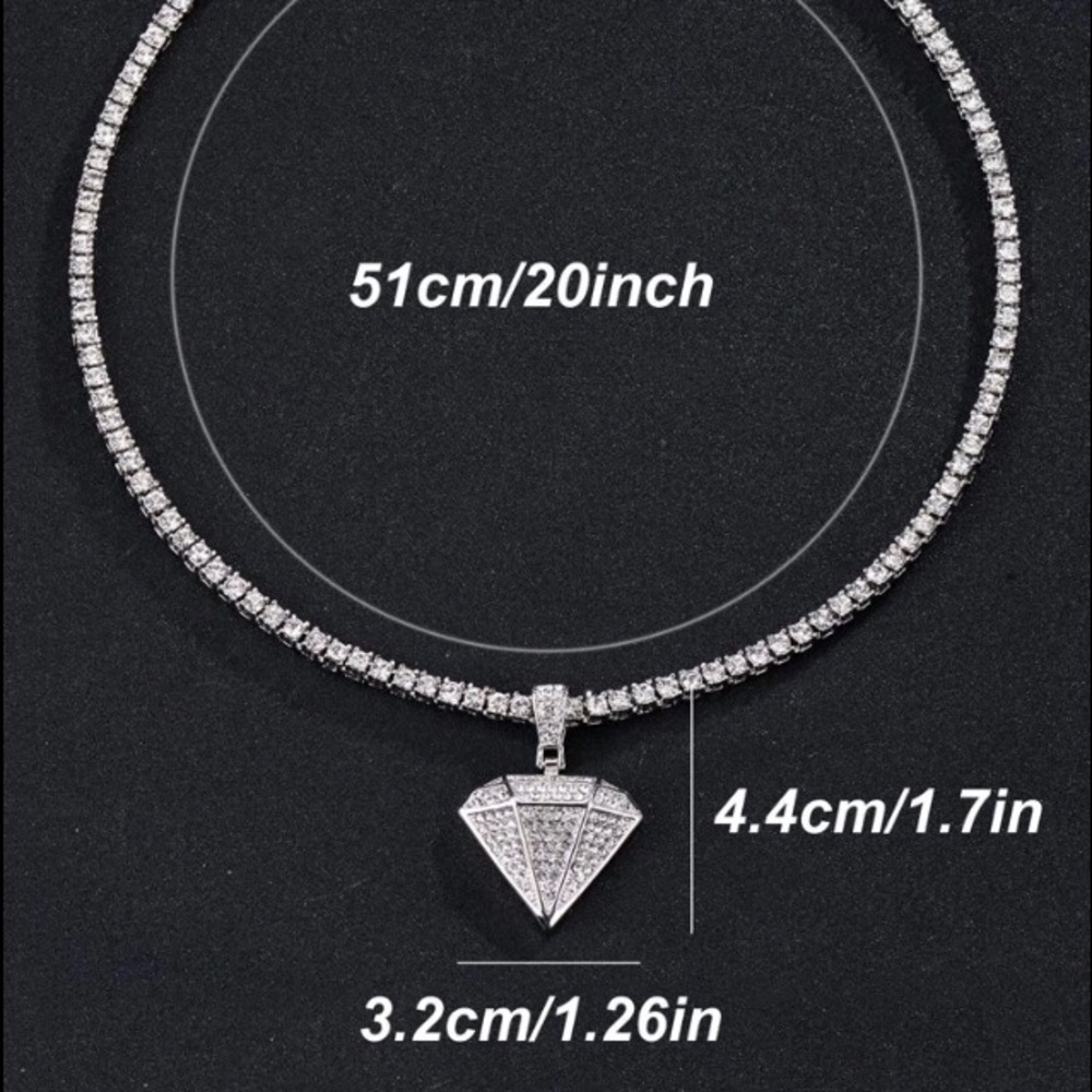 ⚡️ Icy Diamond Bling Necklace ⚡️ - Picture 4 of 5